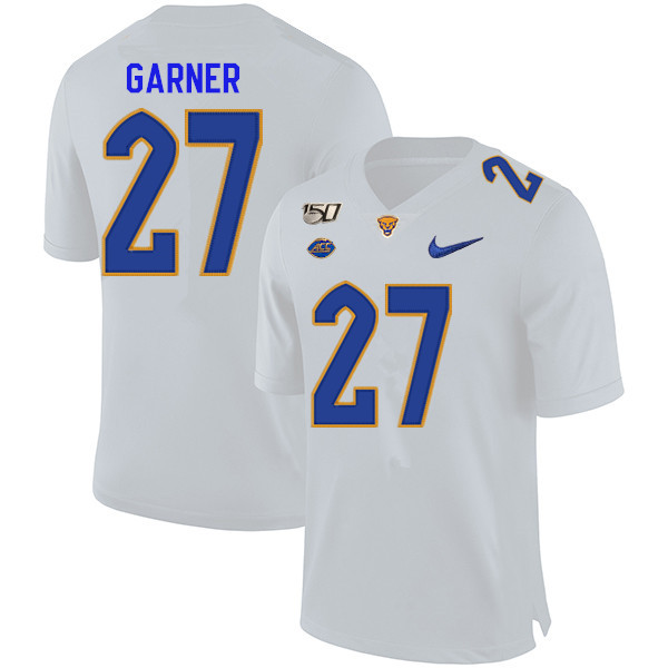 2019 Men #27 Bricen Garner Pitt Panthers College Football Jerseys Sale-White